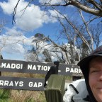 Day 2: Orroral Space Tracking Station to Magpie Flat Camping Area – 41kms, 11 hours, 1550m ascent,  1240m descent, steps, 54k steps, 0 snakes,  1 person